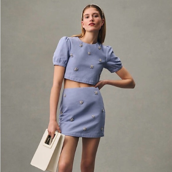 En Saison Bijou Bejeweled Crop Top - Picture 2 of 10